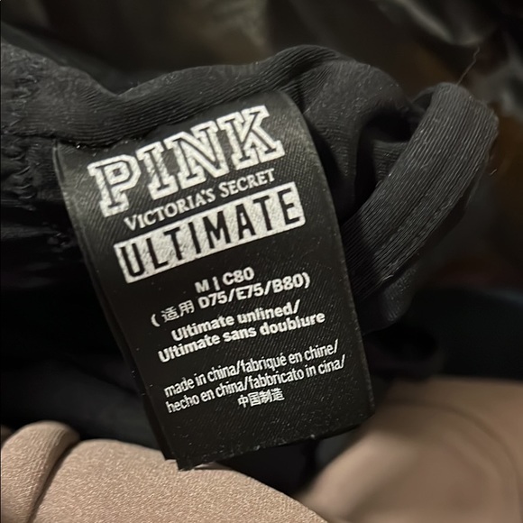 BLACK CRISS CROSS PINK SPORTS BRA - Picture 3 of 3